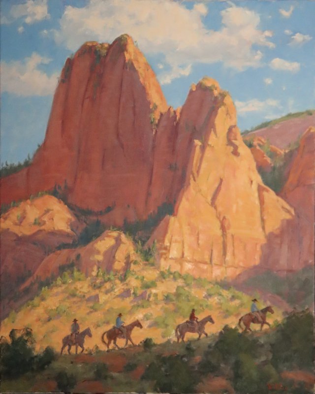 Landscape painting detail