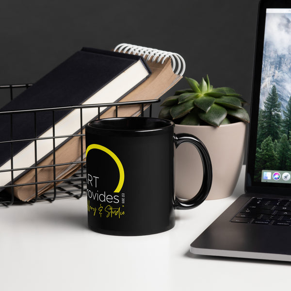 ART Provides Cozy Black Glossy Mug