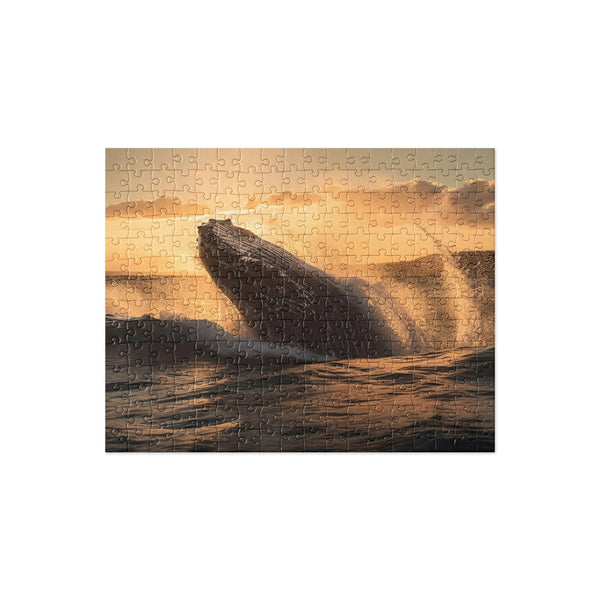 Humpback Breaching at Dawn Jigsaw puzzle