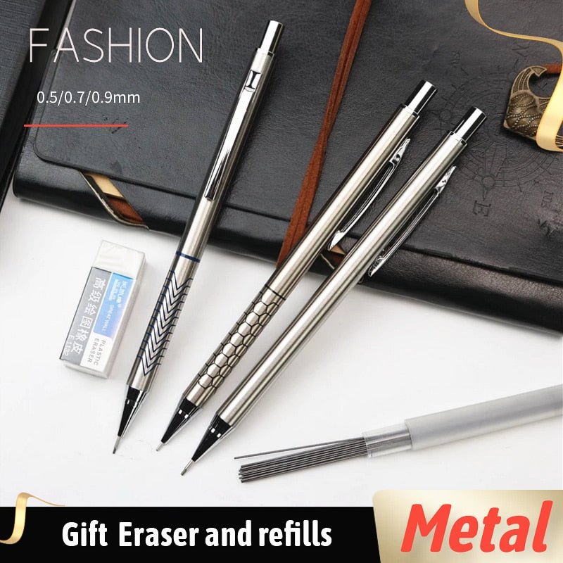 2PCS/Lot High quality metal mechanical pencil 0.5 0.7 0.9mm refills Of –  ART Provides