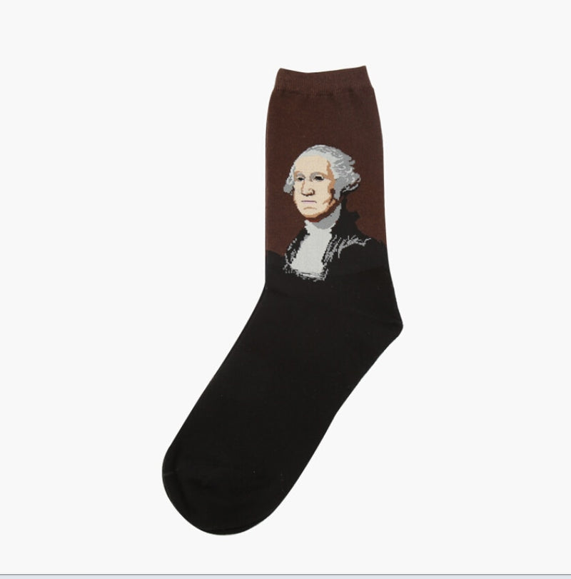 Autumn winter Retro Women New Art Van Gogh Mural World Famous Oil Painting Series Men Socks Funny Socks