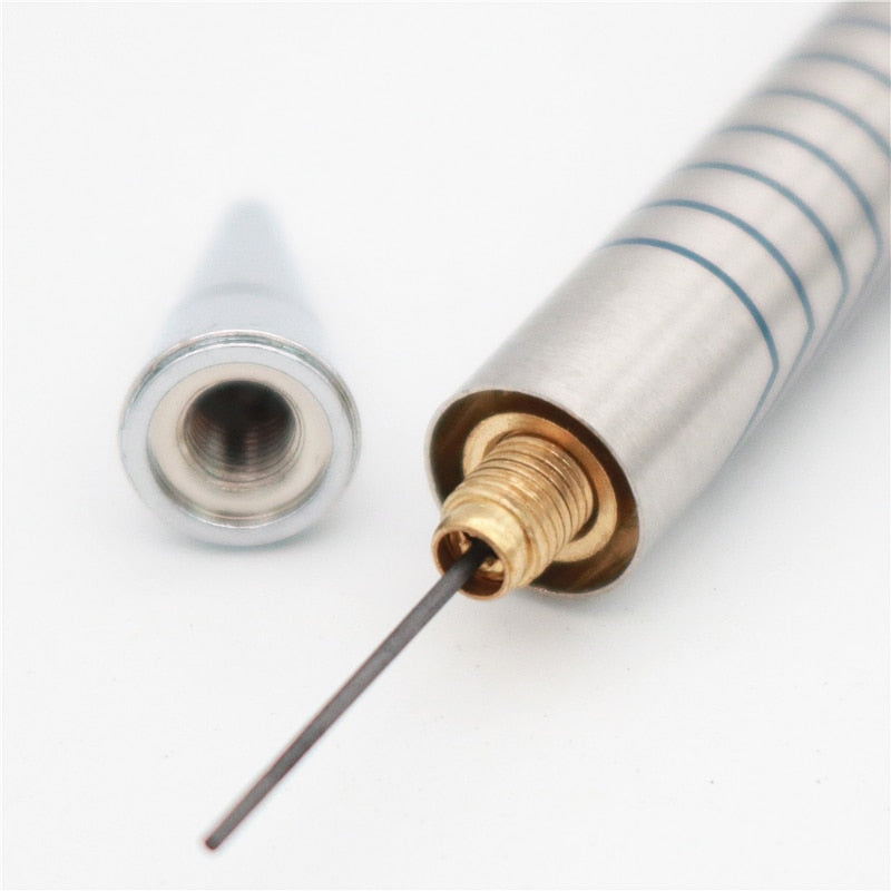 2PCS/Lot High quality metal mechanical pencil 0.5 0.7 0.9mm refills Office school student writing painting stationery