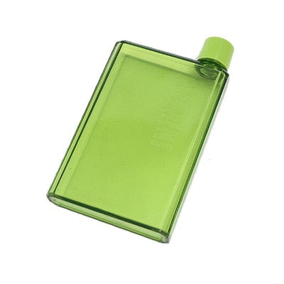Botlte Paper Glass Flat Water Bottle Transparent Book Paper Pad Portable  Water Bottle Flat Drinks Kettle Bottle For Notebook