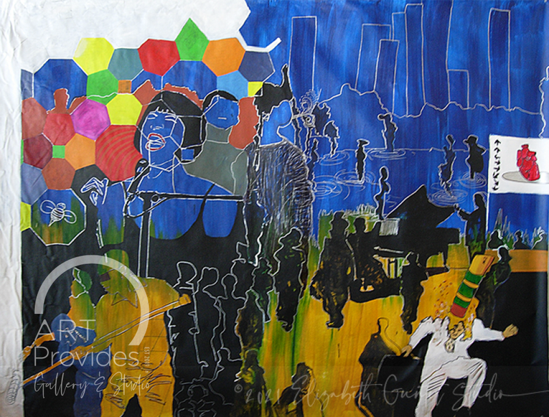 Elizabeth Gunter Her Voice | Acrylic On Canvas 64X52 Art