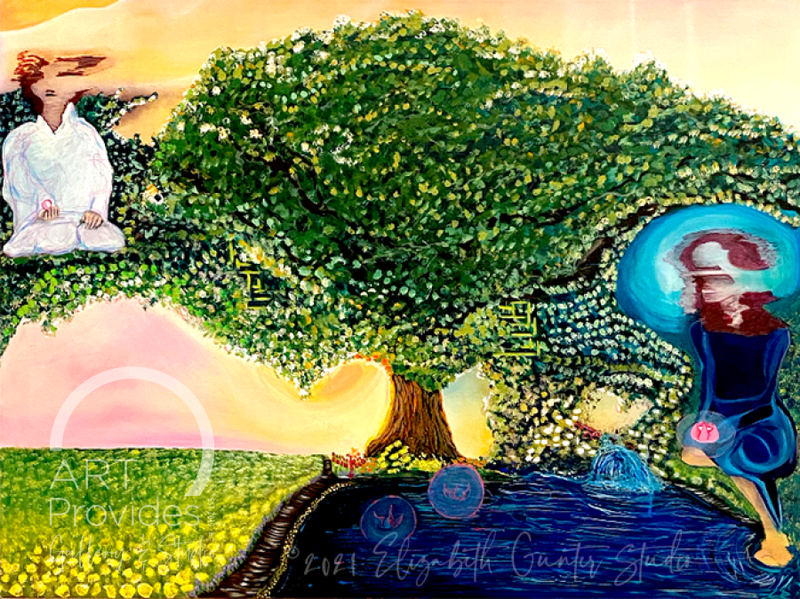 Elizabeth Gunter May I Arrive To The Familiar | Signed Print [Original Acrylic On Canvas] 13X19 Art